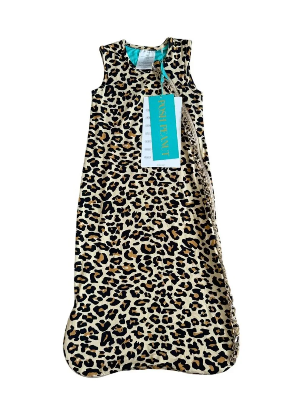 POSH PEANUT Lana Leopard Print Sleep Bag Sack Size 0-6 Months NEW NWT